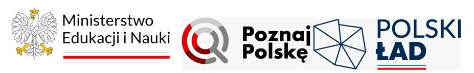 Poznaliśmy Polskę w ramach zrealizowanego przedsięwzięcia ustanowionego przez Ministra Edukacji i Nauki pn. „Poznaj Polskę”. - logo