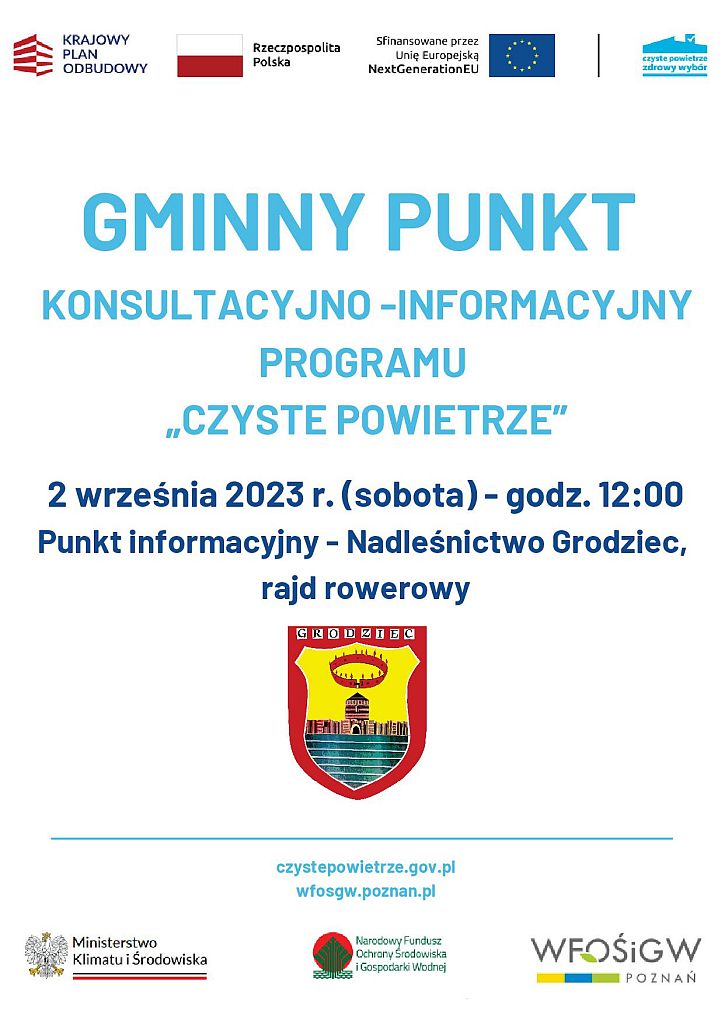 Plakat - Punkt informacyjny „Czyste Powietrze”