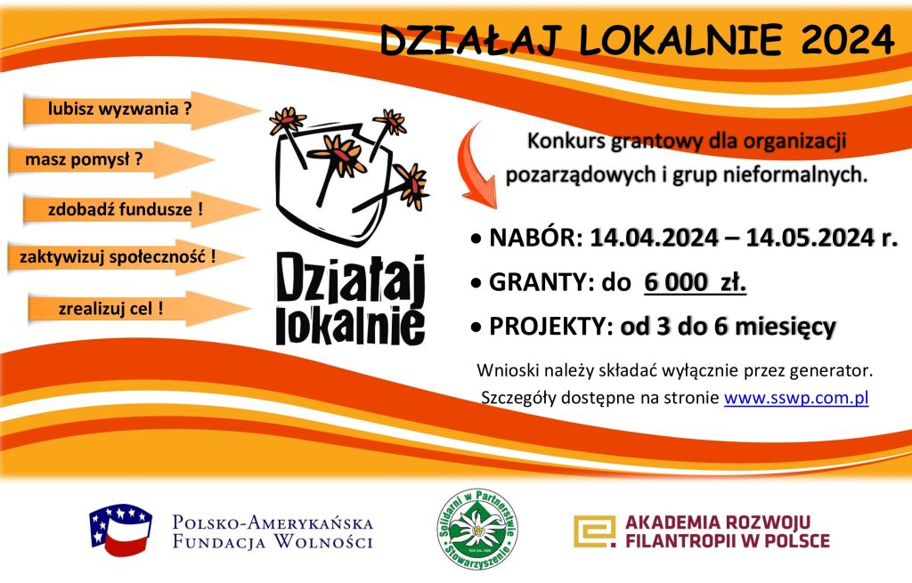 Nabór w ramach programu Działaj Lokalnie 2024 - Ogłoszenie o naborze