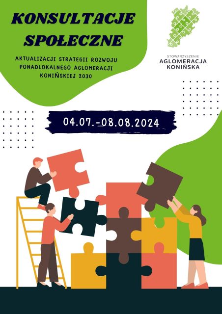  Konsultacje społeczne aktualizacji „Strategii Rozwoju Ponadlokalnego Aglomeracji Konińskiej 2030” - plakat