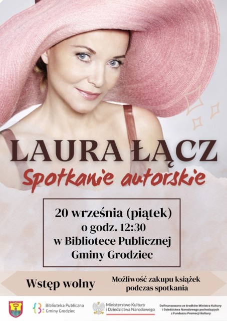 Spotkanie autorskie z Laurą Łącz - plakat