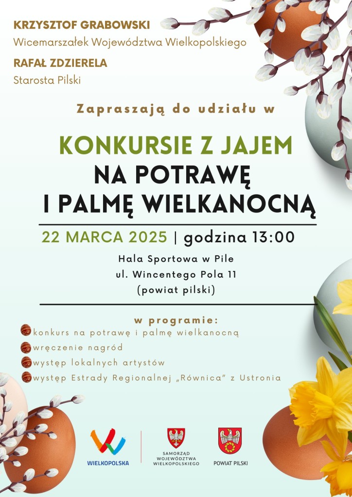 Konkursu z Jajem na Potrawę i Palmę Wielkanocną - plakat
